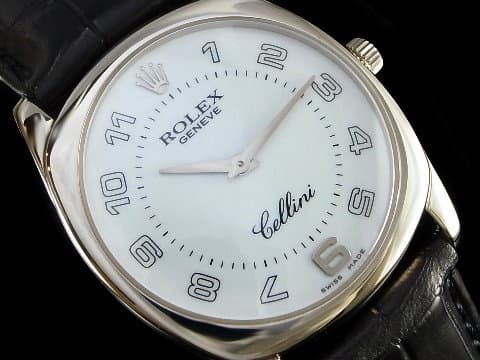 ROLEX 勞力士 4233 Cellini 徹里尼 18K白金材質 白色面盤 阿拉伯數字時標 手動上鏈&nbsp;33mm