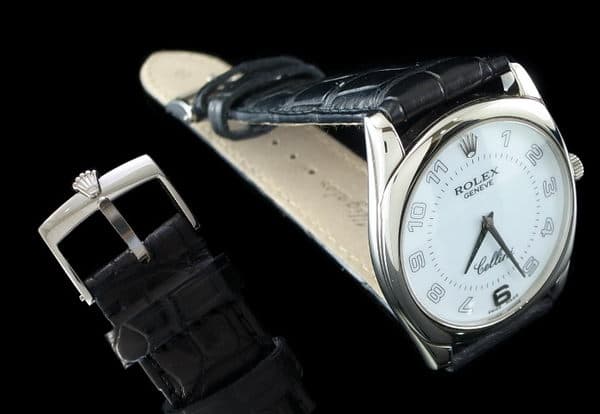 ROLEX 勞力士 4233 Cellini 徹里尼 18K白金材質 白色面盤 阿拉伯數字時標 手動上鏈&nbsp;33mm