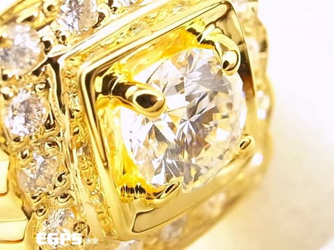 黃K金 天然真鑽 鑽戒 鑽石戒指 鑽石 主石0.55CT 男戒