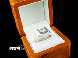 天然真鑽 鑽石戒指  主石重3.70CT K金鑽戒 白K金材質  男戒 鑽戒