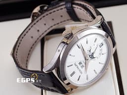 Patek Philippe 百達翡麗 PP錶 Complications Annual Calendar 複雜功能時計 5396G-001 年曆錶 月相盈虧 18K白金材質 <font color=#FF0000>2021年台灣公司貨</font> 5396 G 自動上鍊 38.5mm