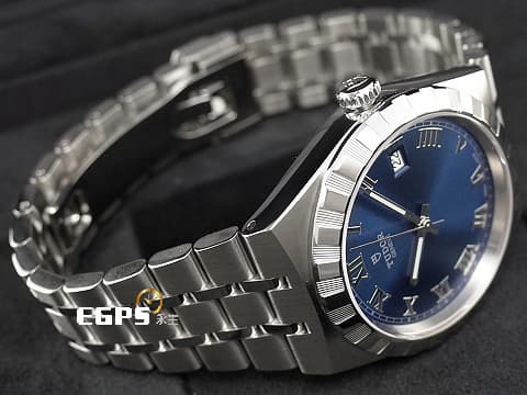 TUDOR 帝舵 ROYAL 皇家系列 28500 藍色面盤 羅馬數字時標 割坑紋與磨光飾面間隔錶圈 不鏽鋼材質 大三針&nbsp;2026年保卡 自動上鍊 38mm
