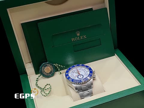 ROLEX 勞力士 Yacht-Master II 遊艇名仕 116680 絕版增值中~ 停產~~~ 2023年保單 新式保卡  新款賓士指針   藍色陶瓷錶圈  帆船倒數計時 不鏽鋼錶款 陶瓷框  44mm