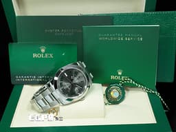 ROLEX 勞力士 DATEJUST 126300 蠔式日誌型 綠羅馬數字時標&nbsp;<font color="#FF0000">2021年保單 新式綠卡 費德勒面盤&nbsp; 蠔式（Oyster）三節錶帶</font> 自動腕錶 41mm