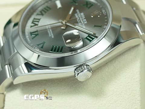 ROLEX 勞力士 DATEJUST 126300 蠔式日誌型 不鏽鋼材質 綠色羅馬字面盤 費德勒面盤 2025年新式綠卡  自動腕錶 41mm