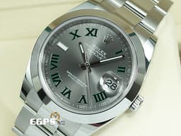 ROLEX 勞力士 DATEJUST 126300 蠔式日誌型 不鏽鋼材質 <font color=#74d56a>綠色羅馬字面盤 費德勒面盤</font> <font color=#FF0000>2025年新式綠卡 </font> 自動腕錶 41mm