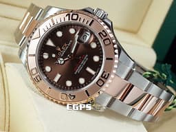 ROLEX 勞力士 Yacht-Master 37 蠔式 遊艇名仕型 268621 <font color="#D2691E">巧克力色面盤</font> 中型 玫瑰金 半金款 <font color="#FF0000">2025年新式保卡</font> 自動上鍊 37mm