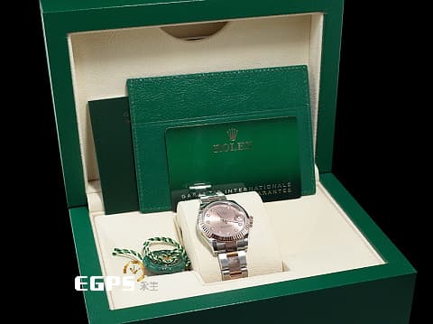 ROLEX 勞力士 Datejust 31 蠔式日誌型 278271 原廠鑽石時標面盤&nbsp;永恆玫瑰金 半金款 DJ31 經典三角坑紋外圈&nbsp;2021年保卡&nbsp;蠔式（Oyster）三節板帶 自動上鏈 31mm