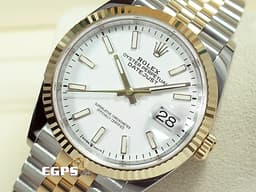 ROLEX 勞力士 蠔式 Datejust DJ36 126233 18K黃金&amp;蠔式鋼&nbsp;<font color="#05f0f0">經典白色面盤搭配黃金太陽坑紋錶圈</font>&nbsp;<font color="#ff0000">2025年保卡 五銖鏈帶款</font> 自動上鏈 36mm