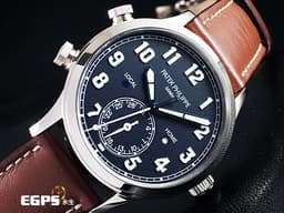 PATEK PHILIPPE 百達翡麗 PP錶 Calatrava Pilot Travel Time 5524G 飛行錶 5524G-001 白K金材質 <font color="#70cce1">深藍色面盤 兩地時間 日夜顯示</font> <font color="#FF0000"> 2025年停產款 2022年保單 </font> 自動上鍊 42mm