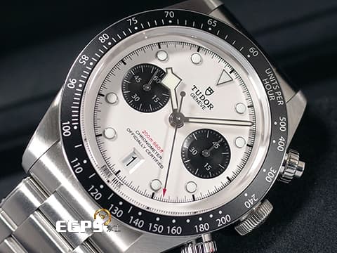 TUDOR 帝舵 Heritage Black Bay Chrono 79360N 碧灣 計時碼錶 2025年保卡、最熱門、最搶手的白熊貓面盤，MT5813自製機芯 自動上鍊 41mm