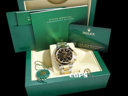 ROLEX 勞力士 Cosmograph Daytona 宇宙計時型 迪通拿 116503 黑色面盤 <font color="#f9e980">18K黃金 半金款</font> 計時碼表 賽車錶 <font color="#ff0000">2022年新式保卡&nbsp;</font>&nbsp;自動上鍊 40mm