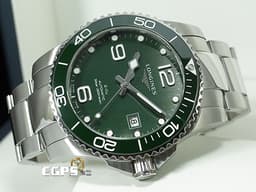 LONGINES 浪琴 Hydro Conquest 康卡斯 深海征服者 L37854066 浪鬼 <font color=#009100>綠色陶瓷圈、陶瓷拉絲面盤 綠水鬼</font> 不鏽鋼 <font color=#FF0000>專賣店特別版 附原廠快拆式橡膠錶帶 2021年台灣公司貨</font> 潛水錶 自動上鍊 41mm