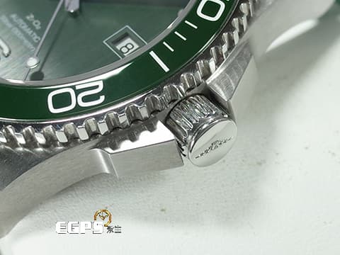 LONGINES 浪琴 Hydro Conquest 康卡斯 深海征服者 L37854066 浪鬼 綠色陶瓷圈、陶瓷拉絲面盤 綠水鬼 不鏽鋼 專賣店特別版 附原廠快拆式橡膠錶帶 2021年台灣公司貨 潛水錶 自動上鍊 41mm