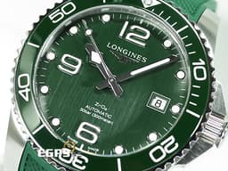LONGINES 浪琴 Hydro Conquest 康卡斯 深海征服者 L37854066 浪鬼 <font color=#009100>綠色陶瓷圈、陶瓷拉絲面盤 綠水鬼</font> 不鏽鋼 <font color=#FF0000>專賣店特別版 附原廠快拆式橡膠錶帶 2021年台灣公司貨</font> 潛水錶 自動上鍊 41mm