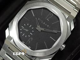BVLGARI 寶格麗 Bulgari Octo Finissimo系列 103297 <font color=#4F4F4F>黑色霧面錶盤</font> 八角形多稜角設計錶框 小秒針 <font color=#9fdbe9>PT950 鉑金微型自動盤</font> 超薄 不鏽鋼 <font color=#FF0000>2025年保單</font> 自動上鍊 40mm