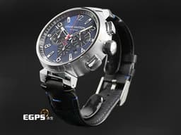 LOUIS VUITTON 路易威登 Tambour系列 Blue Chronograph Q102V0 <font color="#ff0000">法式頂級時尚與硬核機械工藝品 側面鐫刻 LOUIS VUITTON 字母 </font><font color="#0582f5">金屬藍黑色大型V字面盤&nbsp;</font>計時碼錶 自動上鍊 44mm