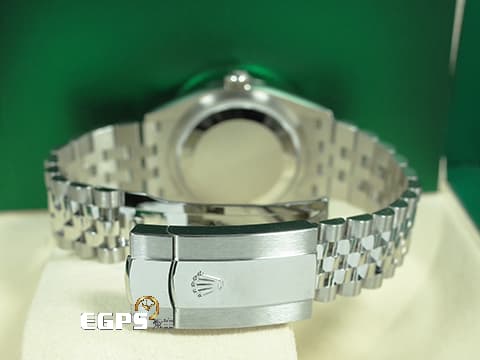 ROLEX 勞力士  Datejust  126234 蠔式 不鏽鋼材質&nbsp;2025年新卡 綠羅馬時標面盤 費德勒款&nbsp;白K金三角坑紋錶圈 紀念型（Jubilee）錶帶 自動上鍊 36mm&nbsp;