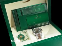 ROLEX 勞力士 Datejust 36 蠔式日誌型 126231 玫瑰金 半金款&nbsp;<font color="#009100">綠羅馬時標面盤</font> DJ36 經典三角坑紋錶圈 <font color="#FF0000">2023年保單 紀念型（Jubilee）五銖錶帶</font> 自動上鍊 36mm