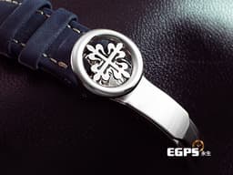 PATEK PHILIPPE 百達翡麗 PP錶 COMPLICATIONS 複雜功能時計系列 5172 計時碼錶 5172G-001 18K白金材質 <font color=#70cce1> 藍色面盤 原廠海軍藍皮錶帶 </font> <font color=#FF0000>2021年保單 </font> 手動上鍊 41mm