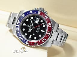 ROLEX 勞力士 GMT-Master II 格林威治型 126710 BLRO 陶瓷<font color=#EA0000>紅</font><font color=#4169e1>藍</font>雙色框 126710BLRO 兩地時區 <font color=#FF0000>Pepsi 百事圈 可樂圈 2024年保單 蠔式（Oyster）三板錶帶</font> 自動上鍊 40mm