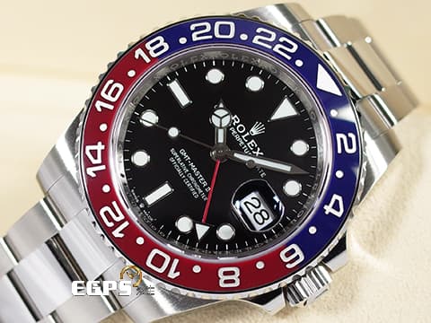 ROLEX 勞力士 GMT-Master II 格林威治型 126710 BLRO 陶瓷紅藍雙色框 126710BLRO 兩地時區 Pepsi 百事圈 可樂圈 2024年保單 蠔式（Oyster）三板錶帶 自動上鍊 40mm