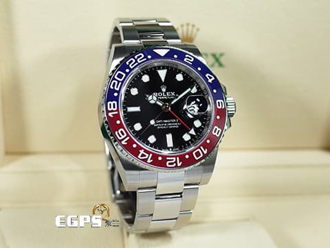 ROLEX 勞力士 GMT-Master II 格林威治型 126710 BLRO 陶瓷紅藍雙色框 126710BLRO 兩地時區 Pepsi 百事圈 可樂圈 2021年保卡 蠔式（Oyster）三板錶帶 自動上鍊 40mm