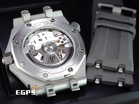 Audemars Piguet 愛彼 AP錶 Royal Oak Offshore Diver ROO 15720ST.OO.A009CA.01 皇家橡樹離岸型 潛水錶 灰色面盤，Pristine Grey 2022年保單 最新款錶帶快速更換系統，原廠灰、藍雙色膠帶，可隨時變換兩種不同顏色的膠帶，搭載全新4308機芯  42mm