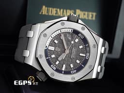 <font color="#F0F0F0">Audemars Piguet 愛彼 AP錶 Royal Oak Offshore Diver ROO 15720ST.OO.A009CA.01 皇家橡樹離岸型 潛水錶 <font color="#ADADAD">灰色面盤，Pristine Grey<font color="#FF0000"> 2022年保單 最新款錶帶快速更換系統，原廠灰、藍雙色膠帶，可隨時變換兩種不同顏色的膠帶，搭載全新4308機芯 </font></font> 42mm</font>
