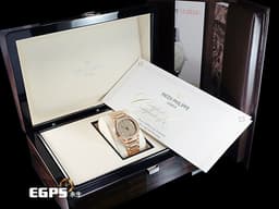 Patek Philippe 百達翡麗 PP錶 7118 /1200R-010 金鷹 7118/1200R-010 18K玫瑰金材質 鍊帶款 <font color="#05f0f0">PP印記 原廠鑲嵌56顆鑽石錶圈（共0.67克拉）</font><font color="#FF0000">&nbsp;<font color="#ffdead">玫瑰金色水波紋路面盤</font> 2024年保單&nbsp;</font>自動上鍊 35.2mm