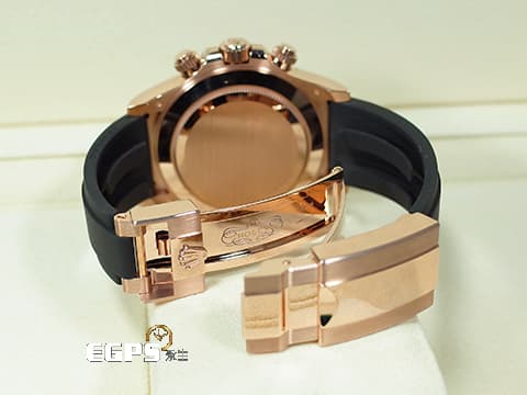 ROLEX 勞力士 DAYTONA 迪通拿 116515LN 116515 18K玫瑰金材質 陶瓷框 Oysterflex 橡膠錶帶 白色面盤&nbsp;2021年新式保卡 已貼膜&nbsp;自動上鏈 40mm
