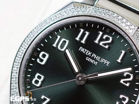 PATEK PHILIPPE 百達翡麗 PP錶 Twenty~4系列 7300/1200A-011 橄欖綠色日輝紋面盤  不鏽鋼 原鑲鑲鑽 2024年保單 自動上鍊 36mm