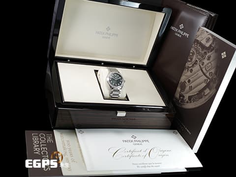 PATEK PHILIPPE 百達翡麗 PP錶 Twenty~4系列 7300/1200A-011 橄欖綠色日輝紋面盤  不鏽鋼 原鑲鑲鑽 2024年保單 自動上鍊 36mm