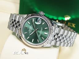 ROLEX 勞力士 Datejust 31 蠔式日誌型 278274 <font color="#00fa9a">薄荷綠色面盤</font> DJ31 經典三角坑紋錶圈 <font color="#FF0000">2025年新式保卡 紀念型（JUBILEE）五銖錶帶 僅試戴極新品</font> 自動上鍊 31mm