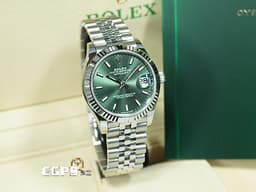 ROLEX 勞力士 Datejust 31 蠔式日誌型 278274 <font color="#00fa9a">薄荷綠色面盤</font> DJ31 經典三角坑紋錶圈 <font color="#FF0000">2025年新式保卡 紀念型（JUBILEE）五銖錶帶 僅試戴極新品</font> 自動上鍊 31mm
