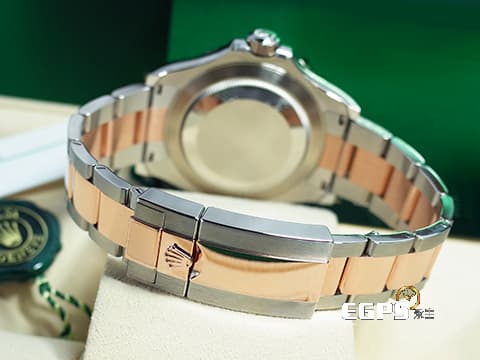 ROLEX 勞力士 Yacht-Master 40 蠔式 遊艇名仕型 126621&nbsp;永恆玫瑰金 半金款&nbsp;黑色面盤&nbsp;3235機芯 2025年保卡 自動上鍊 40mm