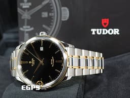 TUDOR 帝舵 Style 風尚 系列 12703 黑色面盤<font color="#e2ce97">&nbsp;18K黃金 半金款腕錶超值首選</font><span style="font-size: 10pt;">&nbsp;經典 大三針&nbsp;</span><font color="#ff0000" style="font-size: 10pt;">2021年保單</font><span style="font-size: 10pt;"> 自動上鍊 41mm</span>