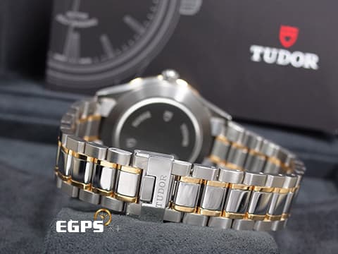 TUDOR 帝舵 Style 風尚 系列 12703 黑色面盤&nbsp;18K黃金 半金款腕錶超值首選&nbsp;經典 大三針&nbsp;2021年保單 自動上鍊 41mm