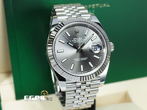 ROLEX 勞力士 DATEJUST II 蠔式日誌型 經典 126334 18K白金框 銀灰色面盤 柱狀夜光時標  2026年新式保卡  自動上鏈 41mm