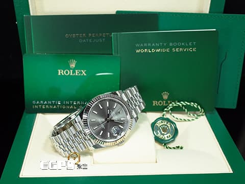 ROLEX 勞力士 DATEJUST II 蠔式日誌型 經典 126334 18K白金框 銀灰色面盤 柱狀夜光時標  2026年新式保卡  自動上鏈 41mm