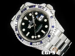 ROLEX 勞力士 GMT-Master II 116710LN 格林威治型 精鑲鑽錶 116710 LN 兩地時區 <font color=#FF0000> 店長說：這個精鑲藍寶石鑽框，讓您花少少的錢，卻有著完全不同的感覺，價值感值上百萬等級，不想到處撞錶跟別人一樣，趕快來買吧！！</font> 自動上鍊 40mm