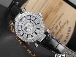 FRANCK MULLER  FM  法蘭穆勒 Double Mystery 神秘 DM42D2RCD 18K白金材質&nbsp;<font color="#05f0f0">原鑲滿天星鑽石面盤、雙排鑽圈、鑽耳、鑽扣</font><font color="#FF0000">&nbsp;新錶訂價：2,630,000元&nbsp;</font>自動上鍊 42mm