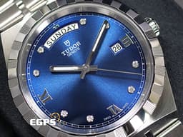 TUDOR 帝舵 ROYAL Date Day 皇家系列 M28600-0006 <font color=#4169e1>藍色太陽紋 鑽石時標面盤</font> 不鏽鋼 <font color=#FF0000>2024年新式保卡</font> M28600 自動上鍊 41mm