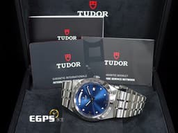 TUDOR 帝舵 ROYAL Date Day 皇家系列 M28600-0006 <font color=#4169e1>藍色太陽紋 鑽石時標面盤</font> 不鏽鋼 <font color=#FF0000>2024年新式保卡</font> M28600 自動上鍊 41mm