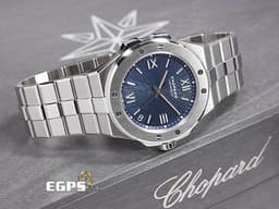 CHOPARD 蕭邦 ALPINE EAGLE 雪山傲翼 系列 藍色拉絲紋面盤  298600-3001 <font color="#0080FF">藍色螺旋放射紋面盤</font> 大三針 不鏽鋼 <font color="#FF0000">2022年保單</font> 自動上鍊 41mm