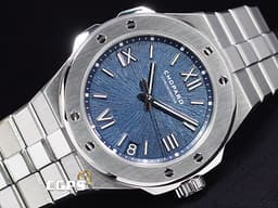 CHOPARD 蕭邦 ALPINE EAGLE 雪山傲翼 系列 藍色拉絲紋面盤  298600-3001 <font color="#0080FF">藍色螺旋放射紋面盤</font> 大三針 不鏽鋼 <font color="#FF0000">2022年保單</font> 自動上鍊 41mm