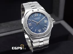 CHOPARD 蕭邦 ALPINE EAGLE 雪山傲翼 系列 藍色拉絲紋面盤  298600-3001 <font color="#0080FF">藍色螺旋放射紋面盤</font> 大三針 不鏽鋼 <font color="#FF0000">2022年保單</font> 自動上鍊 41mm