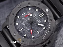 PANERAI 沛納海 Submersible Luna Rossa GMT PAM01039 兩地時間 <font color="#FF0000">美洲杯帆船賽 特別款 2022年保單</font> PAM1039 <font color="#0582f5">碳纖維複合物材質、高科技碳纖維船帆織紋面盤</font> 潛水腕 自動上鍊 47mm