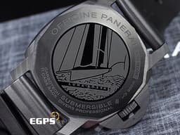 PANERAI 沛納海 Submersible Luna Rossa GMT PAM01039 兩地時間 <font color="#FF0000">美洲杯帆船賽 特別款 2022年保單</font> PAM1039 <font color="#0582f5">碳纖維複合物材質、高科技碳纖維船帆織紋面盤</font> 潛水腕 自動上鍊 47mm