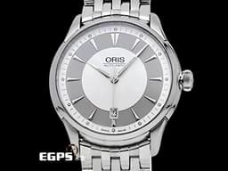 ORIS 豪利時 Artelier Date 不鏽鋼材質 0173375914051-0782173 多片式不鏽鋼錶帶 自動上鍊 40mm